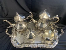 Lady Margaret Rogers Silver Plated Tea & Coffee Service Vintage 5 Piece Set