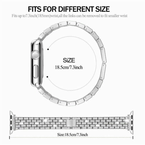 Lujo Acero Inoxidable Reloj Pulsera Bandas Correa Para Apple Watch Serie 7 6 543 - Imagen 6 de 22