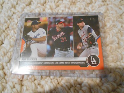 Topps 2021 Max Scherzer Los Angeles Dodgers 958 Orange Parallel 4 of 5