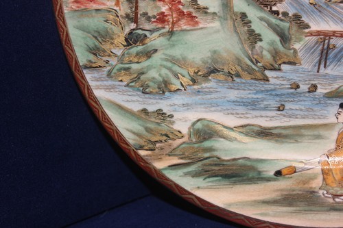 Antique Japanese Finely Painted Satsuma Meiji Period Porcelain Plate 11", #3 - Picture 8 of 22