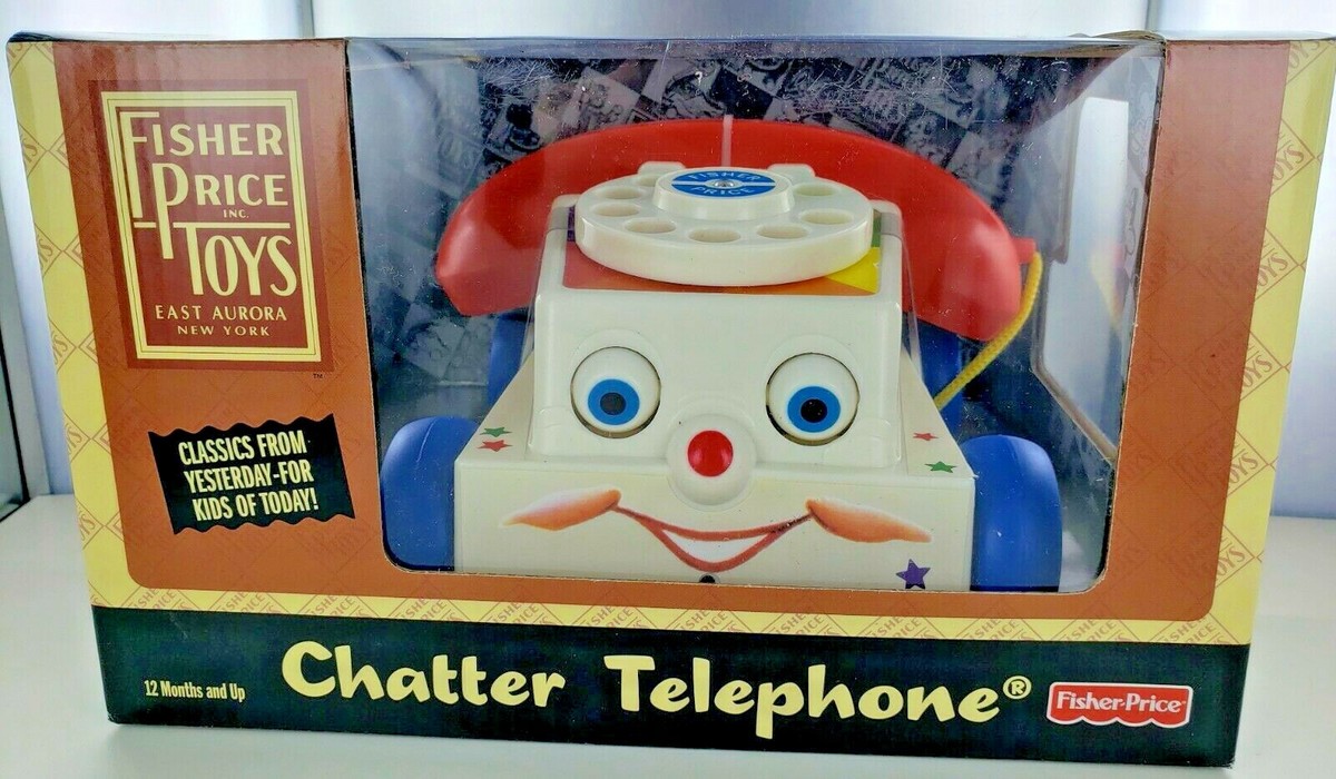Fisher-Price CHATTER TELEPHONE Phone PULL TOY FP 1694 eyes move