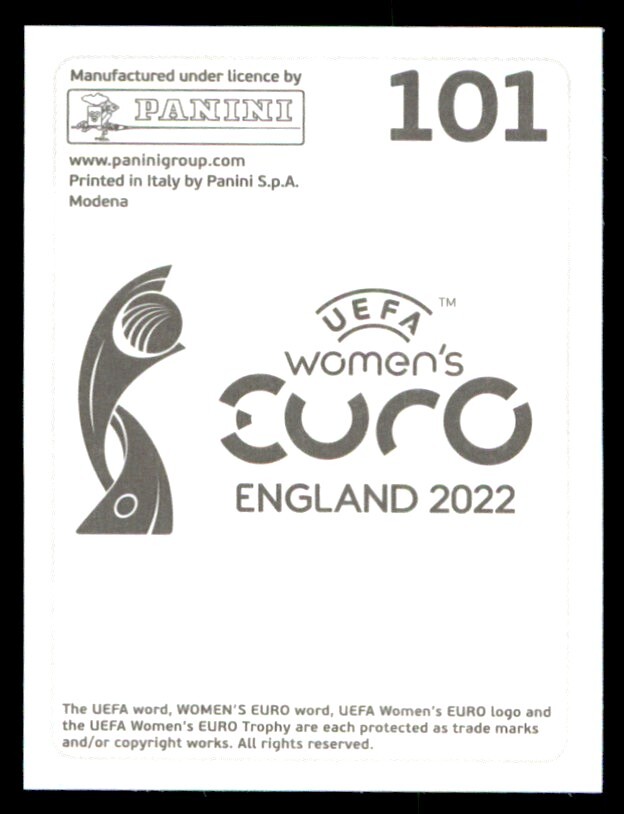 Panini Women's Euros 2022 Sticker - Rebecca McKenna Northern Ireland No. 101 - Picture 2 of 2