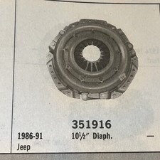Clutch Cover 351916 Unbranded Reman fits JEEP 86-91 10 1/2" FREE SHIPPING CA1916
