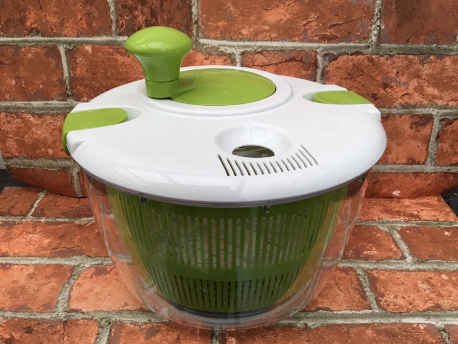 kitchen Salad Spinner Green & White