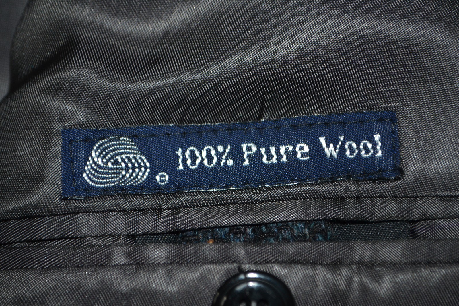 Vintage Burberry Men's Dark Blue Tweed 2 Front Button Sports Coat Sz 42 thumbnail 10