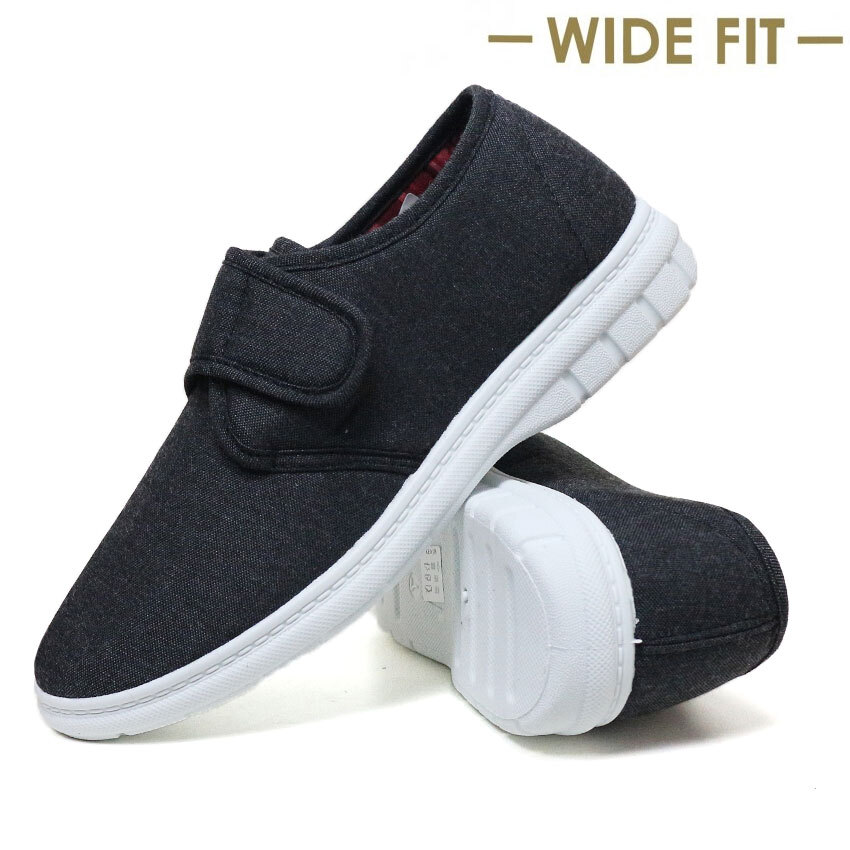 Mens Wide Fit Canvas Shoes Slip On Casual Boat Deck Loafers Sailor