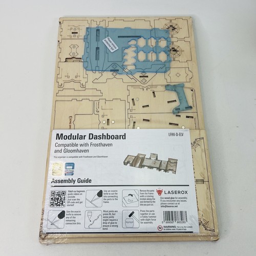 Laserox LHFV—D-ELV Gloomhaven Frosthaven Modular Dashboard Wooden Box Insert - Bild 1 von 8