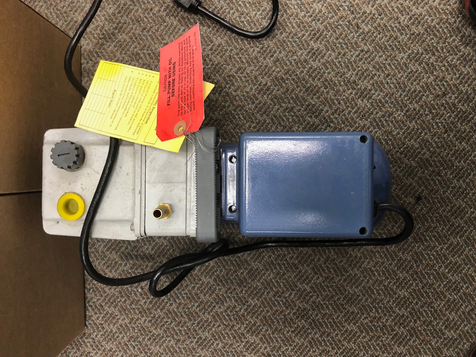 Welch Gem 1.0 Direct Drive Vacuum Pump 889075 Franklin Electric Motor 115/230 V eBay