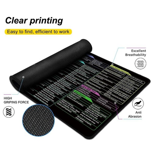 Python Programing Mouse Pad Large Shortcuts Cheat Sheets Keyboard Mousepad Sale - Afbeelding 11 van 17