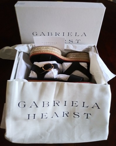 Gabriela Hearst Ryka Black Leather Sandals Sz 38 Us 7 1 2 Msrp 990 New In Box Ebay