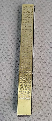 Long Metal Jerusalem Mezuzah Israel With Prayer Instructions - Picture 3 of 14