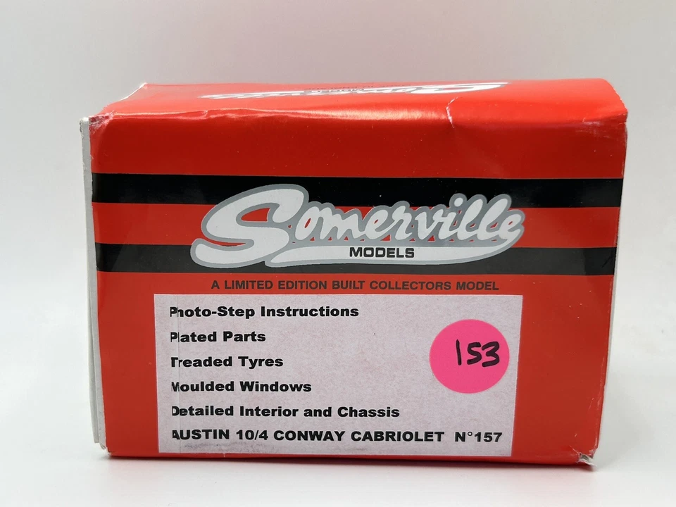 Somerville Model Kits 1/43rd Scale Austin 10/4 Conway Cabriolet 1937 No157 153 - Image 3 of 4