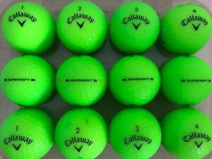 12 CALLAWAY SUPERSOFT MATTE GREEN GOLF LAKE BALLS PEARL / GRADE A FREE DELIVERY