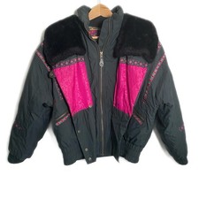 Vintage Head Ski Jacket Black And Pink Size 10