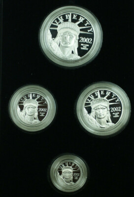 2002 American Eagle Platinum Proof 4 Coin Set in Box w/ COA | eBay