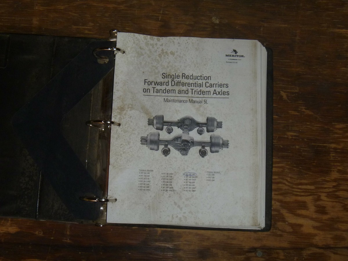 Meritor Tandem Axle RT-40-160 RT-40-169 RT-44-145 Shop Service