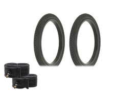BICYCLE DURO TIRE BUNDLE W/ 16" X 1.75 ALL BLACK BRICK 2 TIRES  TUBES BUNDLE