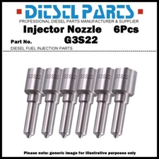 6Pcs Fuel Injector Nozzle G3S22 for Caterpillar C7.1 C6.6 / 295050-0401 370-7282