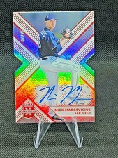 2018 Panini Elite Extra Edition Status Red Die-Cut 07/75 Nick Margevicius Auto