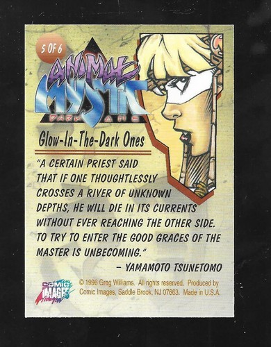Animal Mystic Comic Images 1996 Glow-in-the-Dark-Ones Card 5 - Picture 2 of 2