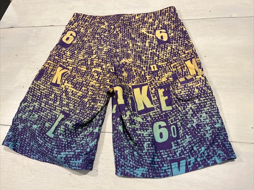 Nike 6.0 Board Shorts Swimming #’s & Letters All Over Print Youth Size 16 - Picture 3 of 12