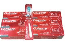 Lot 6 Colgate Optic White Stain Fighter Fresh Mint Gel Toothpaste 4.2oz Exp 2025