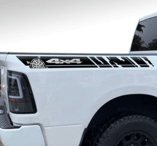 Stripes Compass Decals Fits 4x4 Dodge Truck Ram Hemi Decal Vinyl Sticker Sg