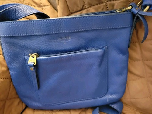 Ventage Fossel leather purse used Small Blue - Picture 3 of 3