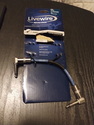 Livewire Advantage Instrument Cable Angled/Angled 6 in. Black