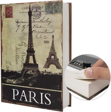 Real Paper Transfer Book Safe, Hollow with Secret Hidden Compartment, Combinatio