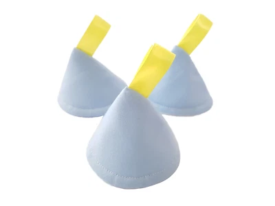 SMALL FACE WORLD Pee Pee Teepee x3, Wee Stop Cones Teepees / Boy Baby Shower Gift / Blue Yellow