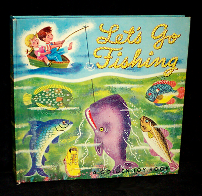 Let's Go Fishing - Richard Scarry 1949 Golden HC 1st - Complete w