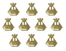 10 pcs Gold Tipi Teepee Tepee Tent Metal Tribal Western Conchos Leather Crafts