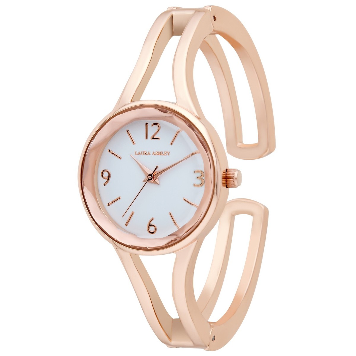 Laura Ashley Women's 28mm Faceted Crystal Bangle Watch (LA2074) | eBay