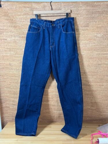 Red Kap Carpenter Work 36x34 Blue Denim Jeans 100% Baumwolle
