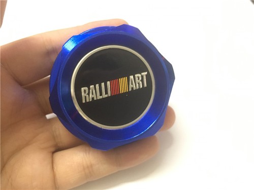 1Pcs Car Luxury Blue Ralli Art Racing Oil Filler Cap Fuel Tank Cover Aluminum - Picture 10 of 12