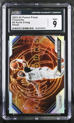 2023-24 Panini Prizm Fireworks #9 Kyrie Irving  SILVER CGC 9 MINT