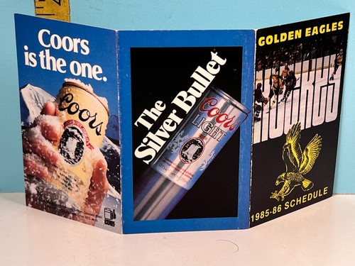 🔥 1985-86 Salt Lake Golden Eagles Hockey Schedule Coors Beer🔥 - Picture 2 of 3