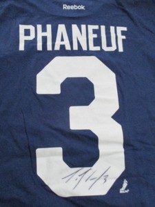 images Dion Phaneuf Number details about dion phaneuf no 3 toronto maple leafs signed winter classic lg t shirt jersey