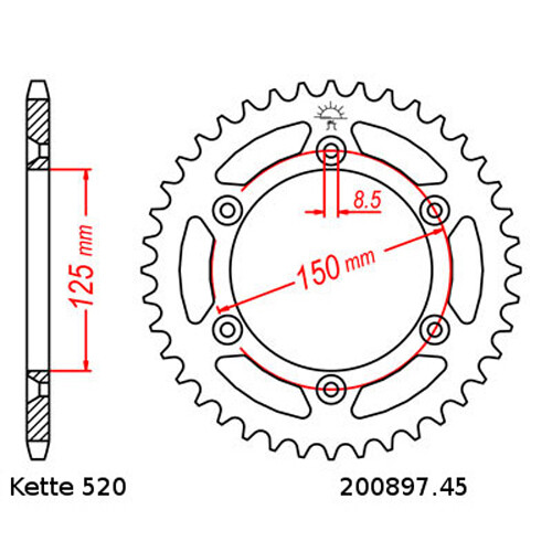 Kettensatz KTM Hard Enduro 690 08-18 Kette DID 520 VX3 116 open 15/45 - Picture 3 of 4