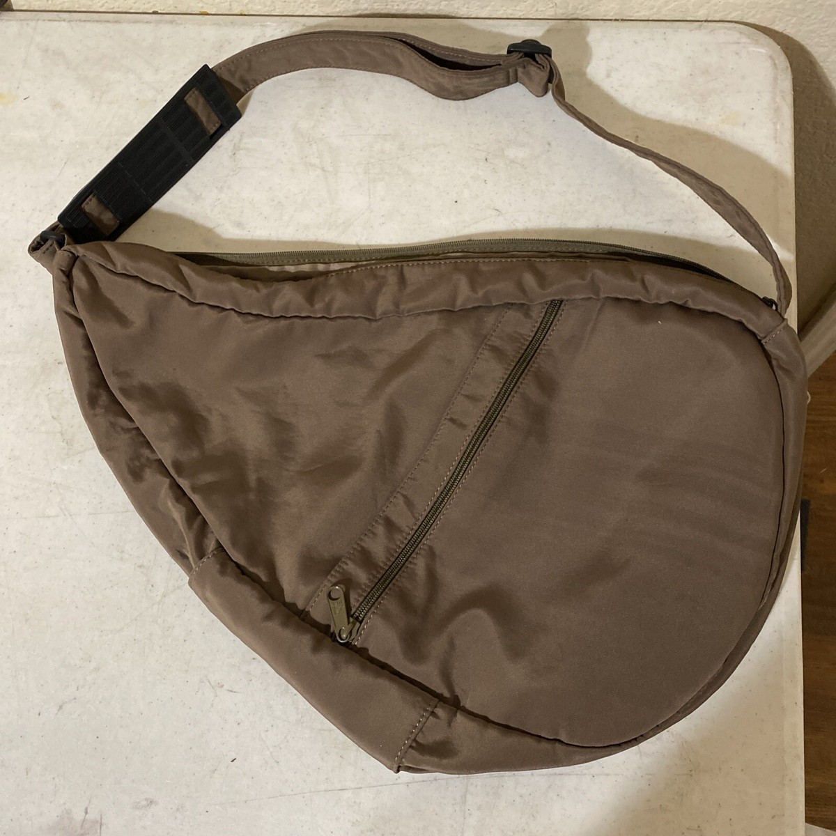 Healthy Back Bag AmeriBag Sling Backpack Nylon Medium Brown Taupe