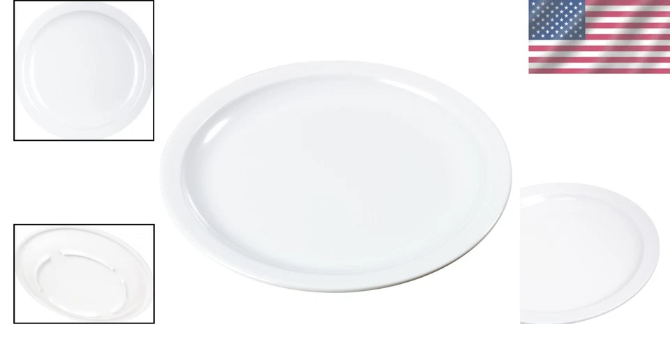 Paquete duradero de 48 platos sándwich de melamina blanca Kingline, 7,25 pulgadas cada uno Foto 2 de 4