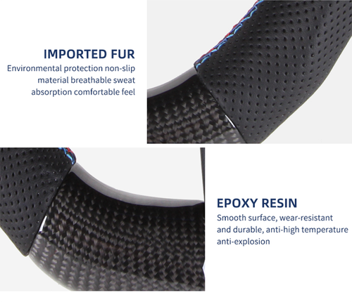 For BMW M3 M4 M5 M6 X5 X6 F80 F82 2015-19 Carbon Fiber Heated Steering Wheel - Bild 6 von 20