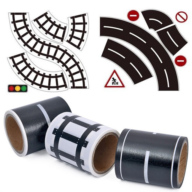 Kid Toy Car Road Adhesive Removable Tape Track Floor Sticker For Play Room Kid Toy Car Road Adhesive Removable Tape Track Floor Sticker For Play Room