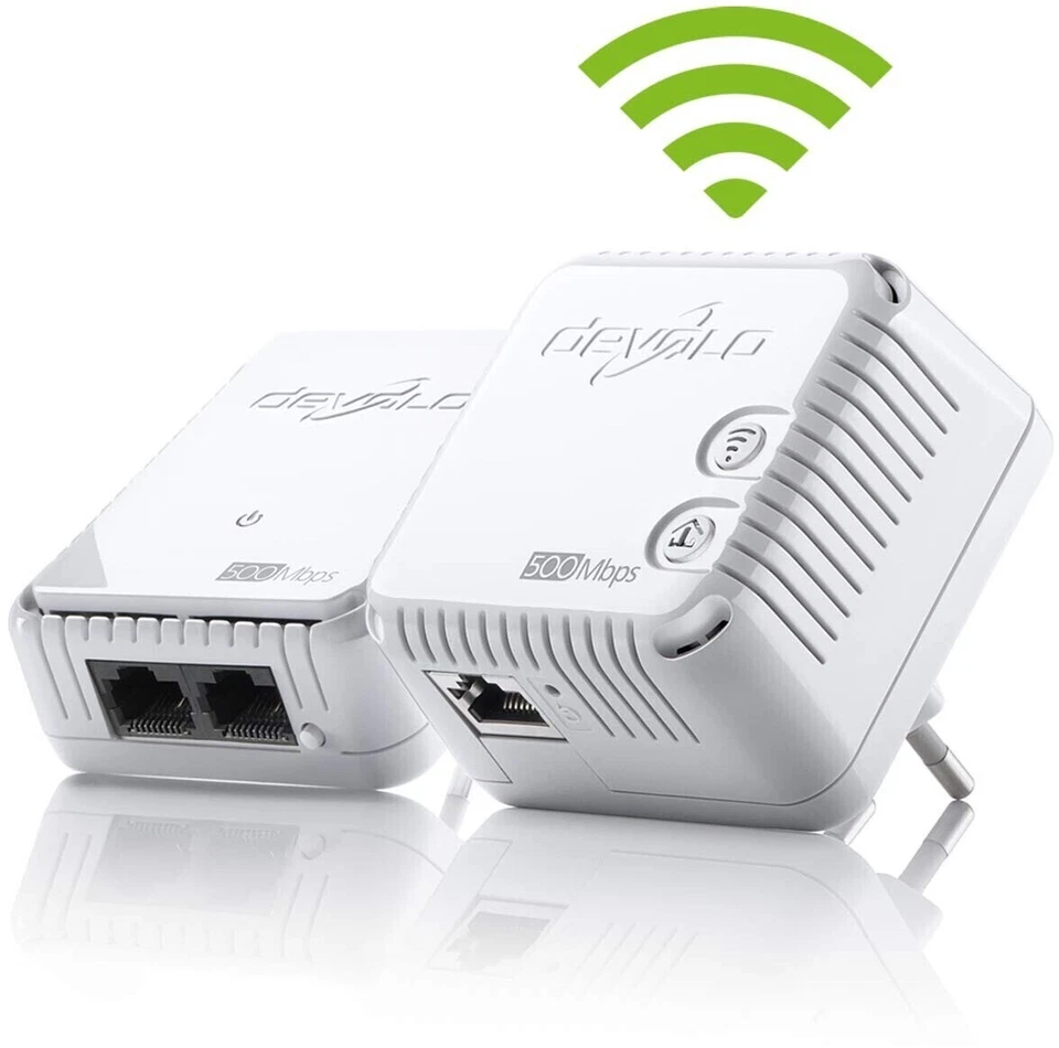 devolo WLAN Kompakt V2 Starterset (8617) bis 500Mbit/s D-Lan / Powerlinе / LAN - Bild 2 von 2