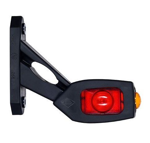 2 Red Orange White 12/24V LED Side Stalk Marker Light Set Truck Trailer Van thumbnail 5