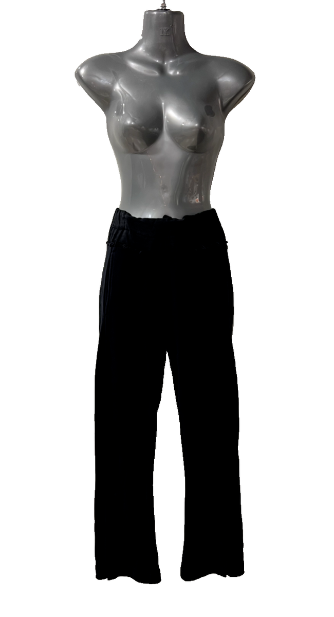 ANN DEMEULEMEESTER Black Elastic & Drawstring Waist, Jogger ANN DEMEULEMEESTER Black Elastic & Drawstring Waist, Jogger