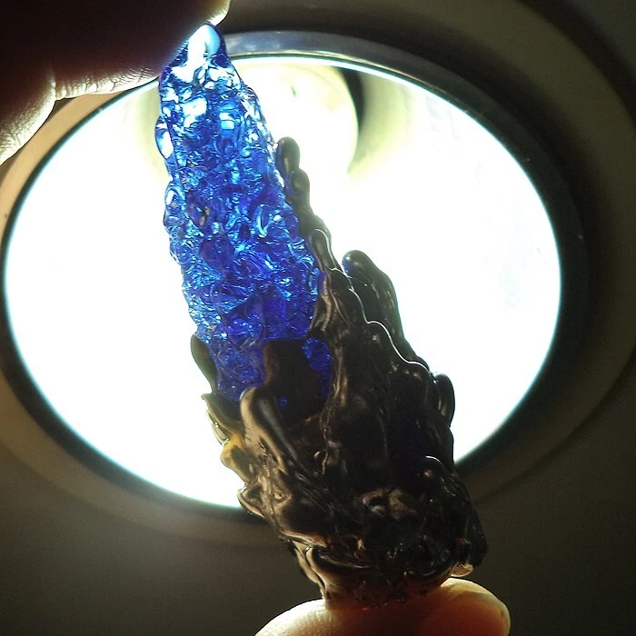 AMULETO TAILANDÉS SUMMON BULLET BLUE LEKLAI KAEW & Gold/Plata/Suriyan LP SOMPORN Foto 2 de 4