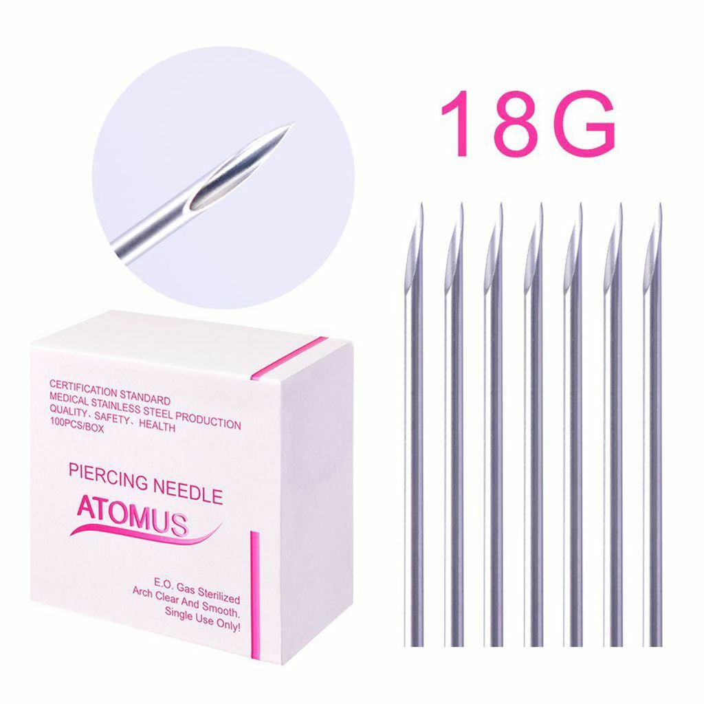 100x Mix Body Art Tattoo 12g 14g 16g 18g 20g Body Piercing Needle Supply
