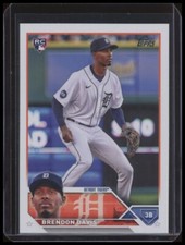 2023 Brendon Davis Topps #494 Rookie Card - Tigers